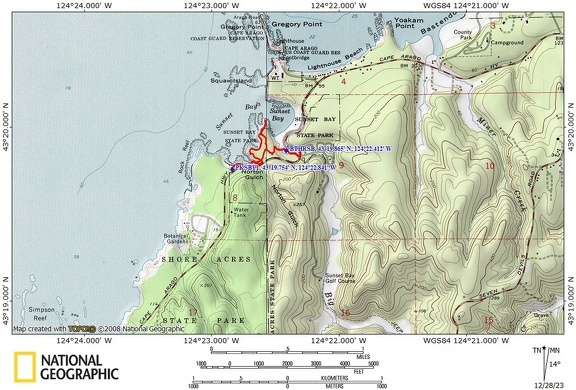 Sunset Bay Route OR